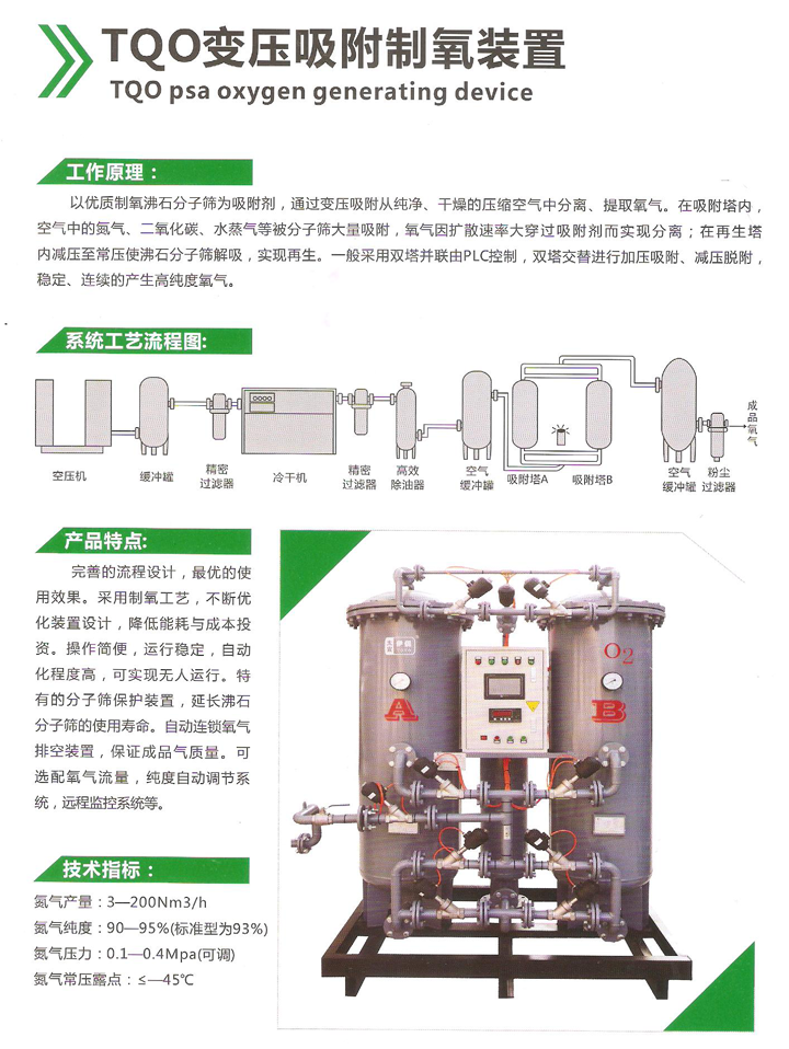 变压吸附制氧装置
